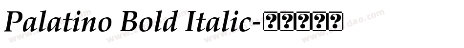 Palatino Bold Italic字体转换